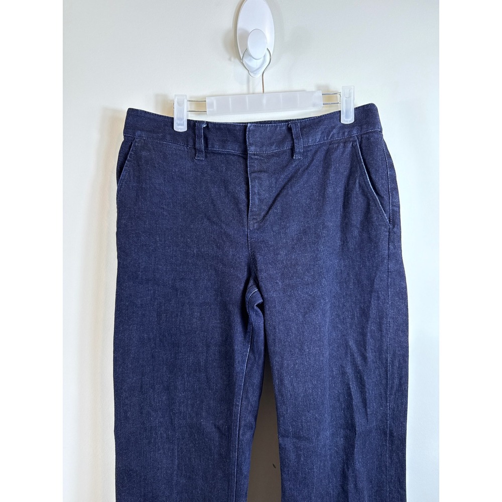 Lauren Jeans Co. Ralph Lauren Dark Blue Wash‎ Denim Wide Leg Jeans Women Size 8 - Picture 2 of 5